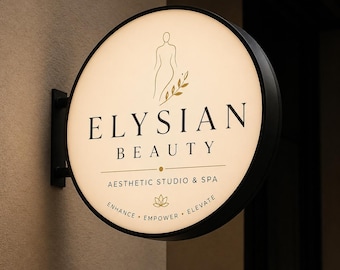 Custom Double-Sided Light Box Sign, Illuminated Business Advertising, Outdoor Projection Shop Sign