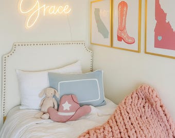Custom LED Name Sign, Neon Wall Light, Dorm Room Decor, Personalized Room