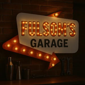 Retro Bar Marquee Arrow Light-Up Sign, Cocktail Lounge Decor
