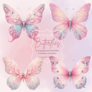 Transform your creative projects with our enchanting "Bows and Butterflies Clipart Set." This set includes 8 beautifully designed, high-resolution PNG files, perfect for adding a touch of magic and elegance to any creation.