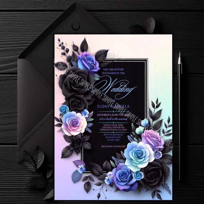 Custom Invitation my style, Digital Download, Bring your Ideas, Birthdays, GOTH, Bridal Wedding Holiday Events, exclusive, Invitation Design, photo, gothic, HALLOWEEN, ST. PATRICKS, VALENTINES, BIRTHDAY, BACHELORETTE, CHRISTMAS, DIY, PRINTABLE CANVA,