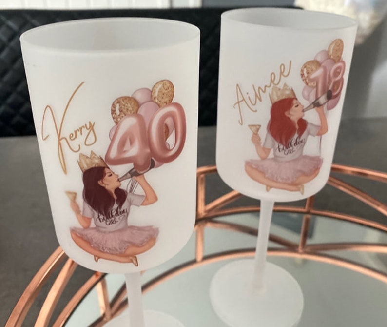 TS Birthday Girl Wine Glass main image 0