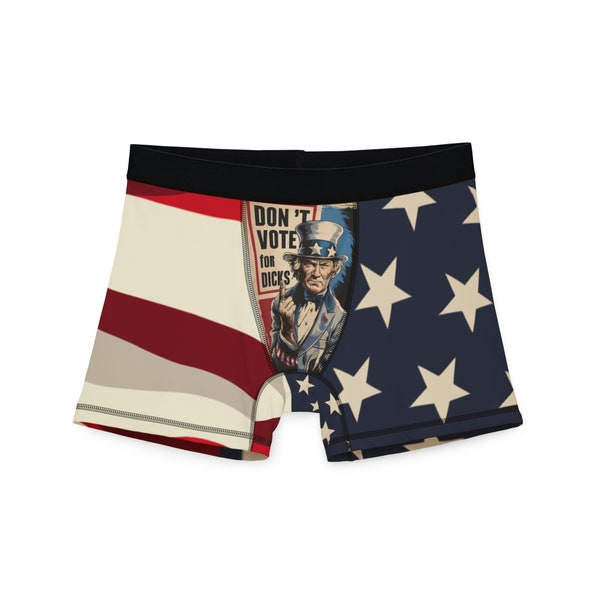 Uncle Sam 'Don't Vote for Dicks' - Humorous Men's Boxer Shorts