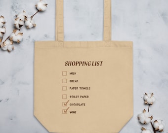 Eco-vriendelijke biologische katoenen draagtas voor winkelen/boodschappen