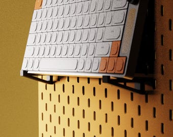 Keyboard Display Hook for Ikea Skadis Pegboard