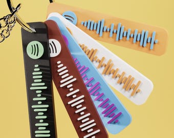 Personalised Spotify Code Keychain - Musician Gift and Stocking Stuffer - Build your Own!