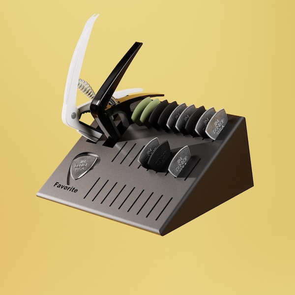 Guitar Pick and Capo Holder for Desk