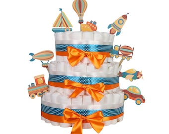 Wood Toy Car Diaper Cake Kit
