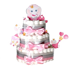 Elephant Diaper Cake Kit - &quot;It&#39;s a Girl&quot;/&quot;It&#39;s a Boy&quot;