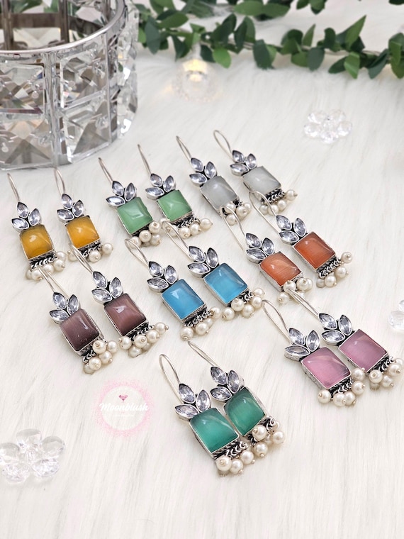 Elegant Silver Replica Dangly for daily wear us..
