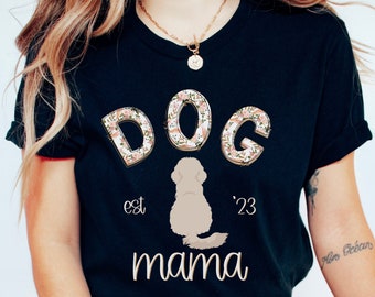 Personalized Dog Shirt, Dog Mom T-Shirt, Custom Gift for Dog Lover, Dog Mom Gift, Dog Mom Tee, Custom Dog Top, Custom Pet Lover Crewneck