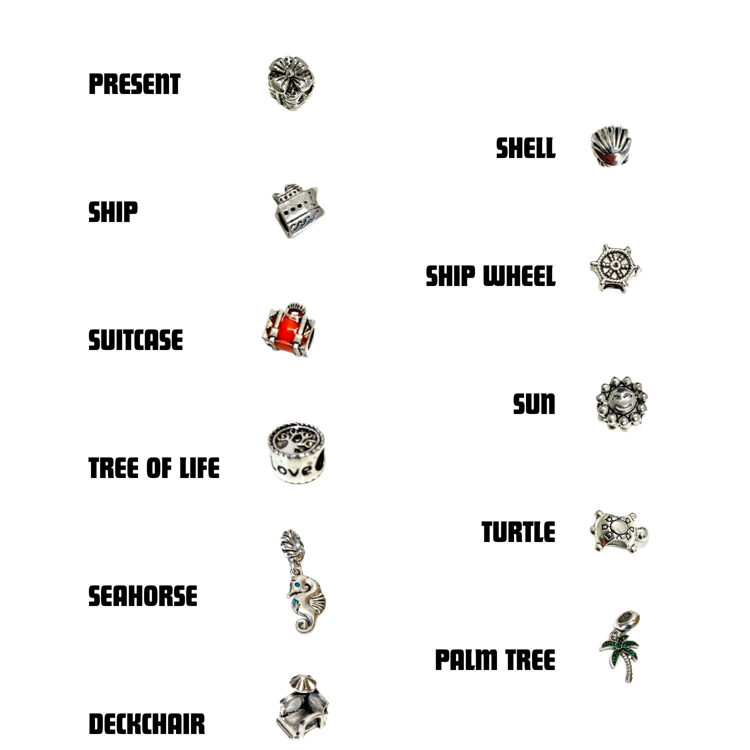 10 X Charms Charms Compatible Pandora Charm Bracelet & Necklace Charm Accessories Big Hole