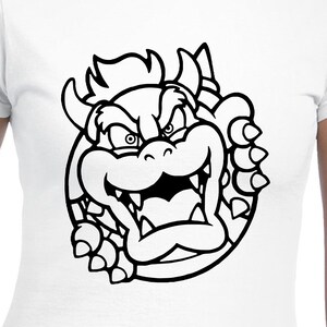 Arquivos de corte digital Bowser | Cricut | Silhueta camafeu | Arquivos de corte SVG | Arquivos Digitais | PDF | Eps | DxF | PNG | Super Mário