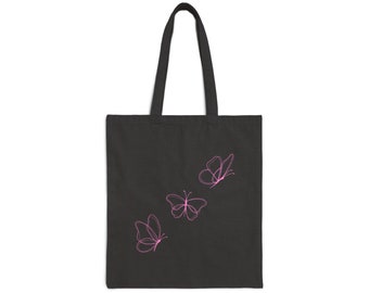 Butterfly Cotton Canvas Tote Bag