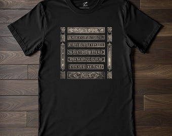 Gothic T-Shirt - Vintage Dark Academia Shirt - Mystical Occult Design Black Tee - Alternative Gothic Clothing - Witchy Aesthetic Apparel