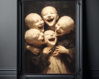 Creepy Cute Children Poster, Disturbing Art Print, Surreal Dark Humor Wall Art, Macabre Horror Decor for the Beautifully Twisted Mind