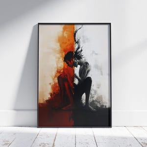Schizophrenie Druck Gemälde, Keller Wand Kunst, Dunkle Ästhetik Ölgemälde Poster, Drucke Wand Kunst Trendy, Schräge Kunstwerk