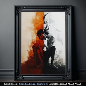 Pintura con impresión de esquizofrenia, arte mural para sótano, póster de pintura al óleo de estética oscura, impresiones de arte mural de moda, obras de arte extrañas
