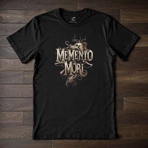 Memento Mori Shirt - Dark Art Skull T-Shirt, Gothic Clothing, Philosophical Death Reminder Tee, Macabre Fashion, Goth Apparel