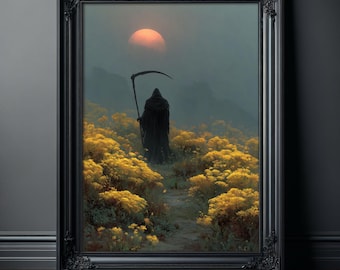 Pierce of Ataraxy Art Print - Grim Reaper, Dark Fantasy Print