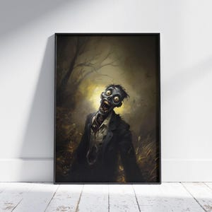 Póster de zombi divertido, decoración de pared escalofriante, pósteres oscuros y espeluznantes, impresiones artísticas espeluznantes, póster de papel semibrillante premium (A4, A3, A2, A1, A0)