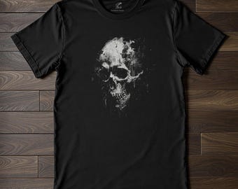 Memento Mori Skull T-Shirt, Dark Gothic Horror Tee, Creepy Grunge Skull Art Shirt, Macabre Art Gift Idea, Alternative Clothing