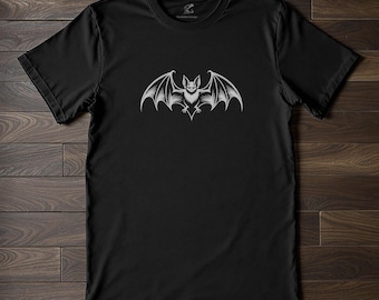 Gothic Bat T-Shirt – Menacing Demon Bat Wings Graphic Tee for Dark Art, Horror & Metal Fans