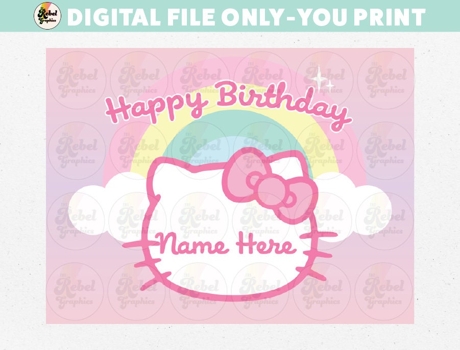 Hello Kitty Happy Birthday Banner Printable