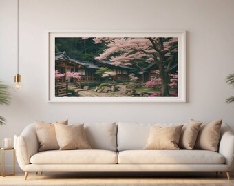 Japanese Spring Symphony | Blossom Breeze | Sakura Flower | Digital Print | Wall Art | Modern Art | Home decor | Nature