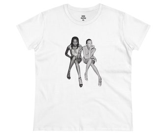 Naomi and Kate 90s Supermodels It Girls Women's Midweight Cotton Tee Taylor