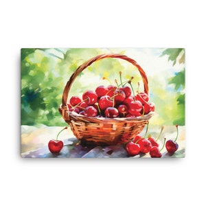 Cheery Cherry Stretched Canvas Art