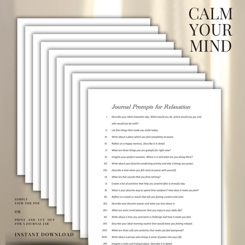 365 Journal Prompts to Feel Relaxed; Unwind Night Routine, It Girl ...