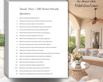 Family Bonding Question Game, Fun Conversation Starters, for family night, Interactive Digital Download, Family Activity, Memory Making