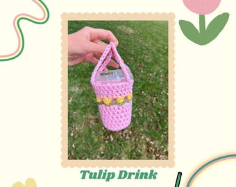 Tulip Drink Carrier Crochet Pattern - Easy Digital PDF