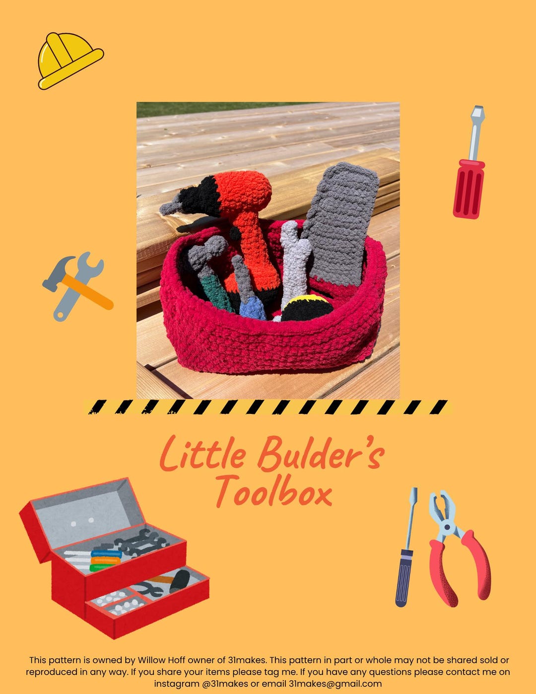 Little Builder’s Toolbox Crochet Pattern - Easy Digital PDF ...