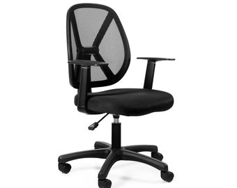 black Office Chair on wheels small comfortable | also for children over 10 years of age