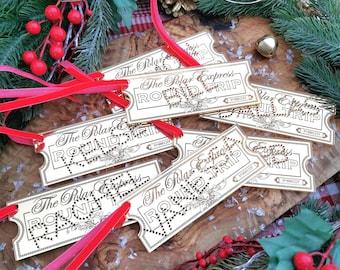 Polar Express Ornament | Train Ticket | Christmas Ornament | Polar Express Ticket | Train Ride Ornament | Believe Ornament | Personalized