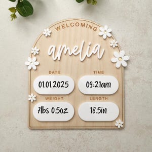 Kamień milowy dziecka | Boho Kamień milowy dziecka | Drewniany dysk z kamieniem milowym w kształcie stokrotki | Miesięczny znacznik kamienia milowego dziecka | Wzrost dziecka | Rekwizyt do zdjęć dziecka
