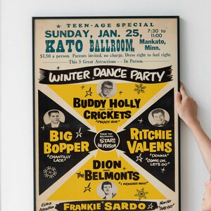 1950s Rock N Roll Concert Poster – Vintage Music Memorabilia, Retro ...
