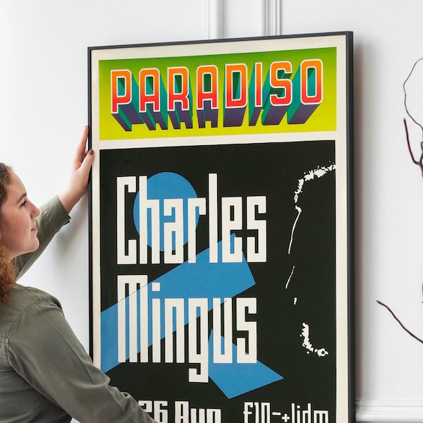 Charles Mingus Paradiso Concert Poster early 1970s Vintage Concert Poster PRINTABLE DOWNLOAD