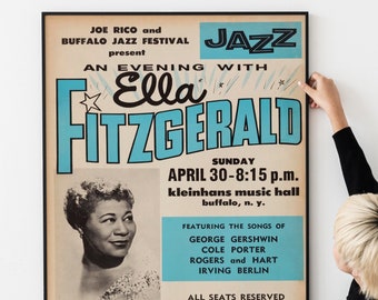 Póster de jazz clásico: arte musical icónico de los años 50 y 60 para coleccionistas retro