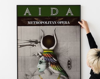 1978 Opera Wall Poster – Aida Metropolitan Art Print, Retro