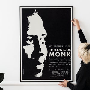 1959 Vintage Jazz Club Concert Poster – Classic Bebop Blues RnB Print, Retro 50s Music Festival Collectible
