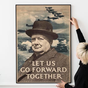 Winston Churchill Victory WW2 Propaganda Poster
