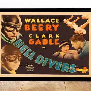1930s Vintage Aviation Poster – Classic Retro War Movie Print PRINTABLE DOWNLOAD