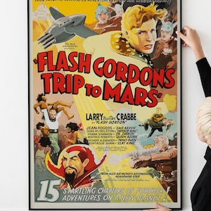 1940s Vintage Science Fiction Poster – Classic Space Adventure Film Print, Retro Sci Fi Cinema Collectible PRINTABLE DOWNLOAD