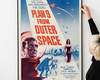 ヴィンテージ SF 映画ポスター - 禁断の惑星 - レトロ SF クラシック