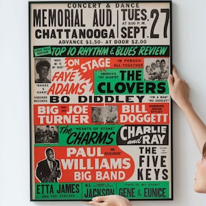 Rhythm and Blues Concert Poster – Vintage 50s Music Festival Print, Classic Soul Jazz Wall Art PRINTABLE DOWNLOAD