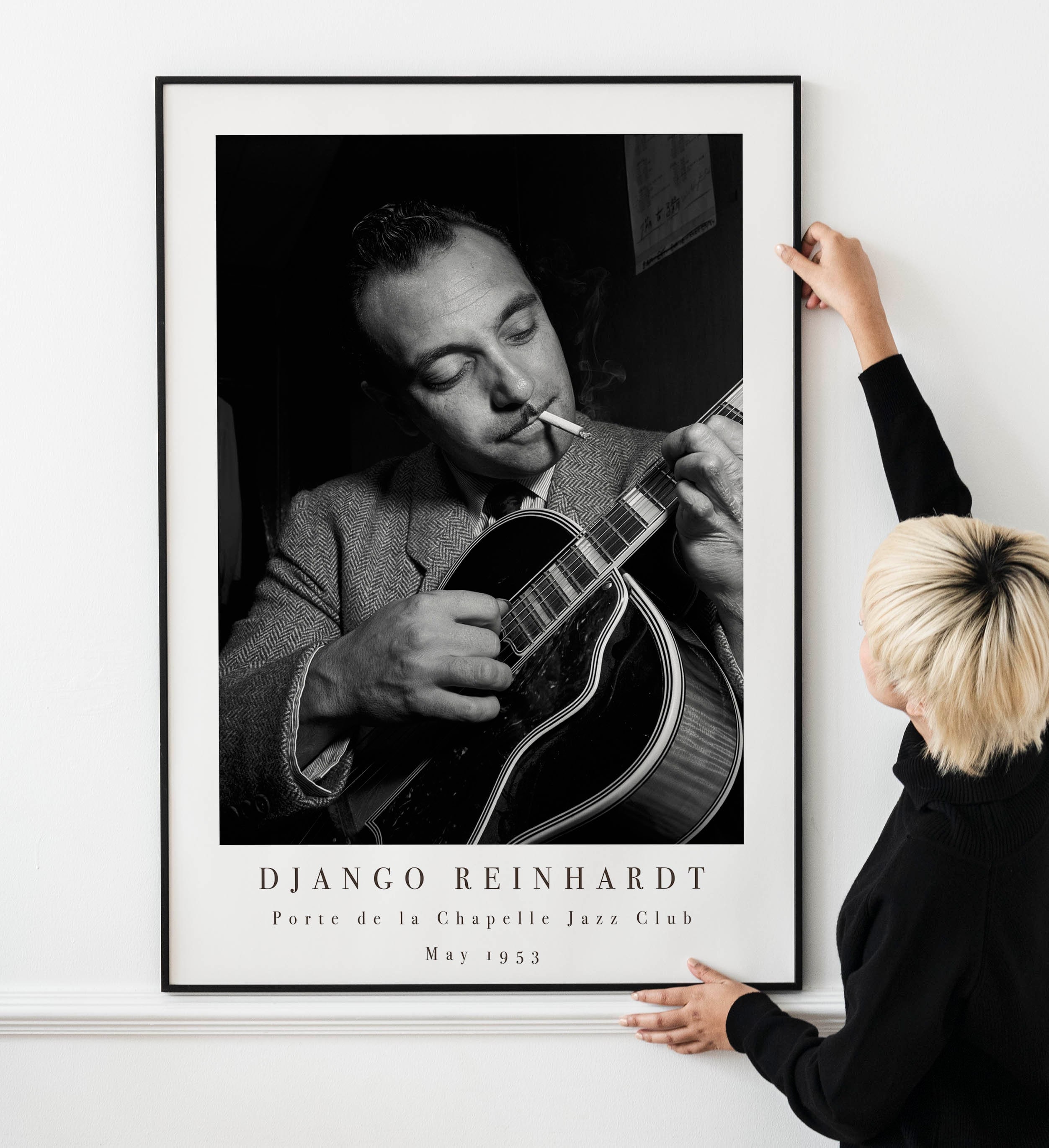 Vintage Jazz Guitar Poster – Retro Swing Music Art, Classic 1930s Jazz Print, Gypsy Jazz Wall Decor PRINTABLE DOWNLOAD