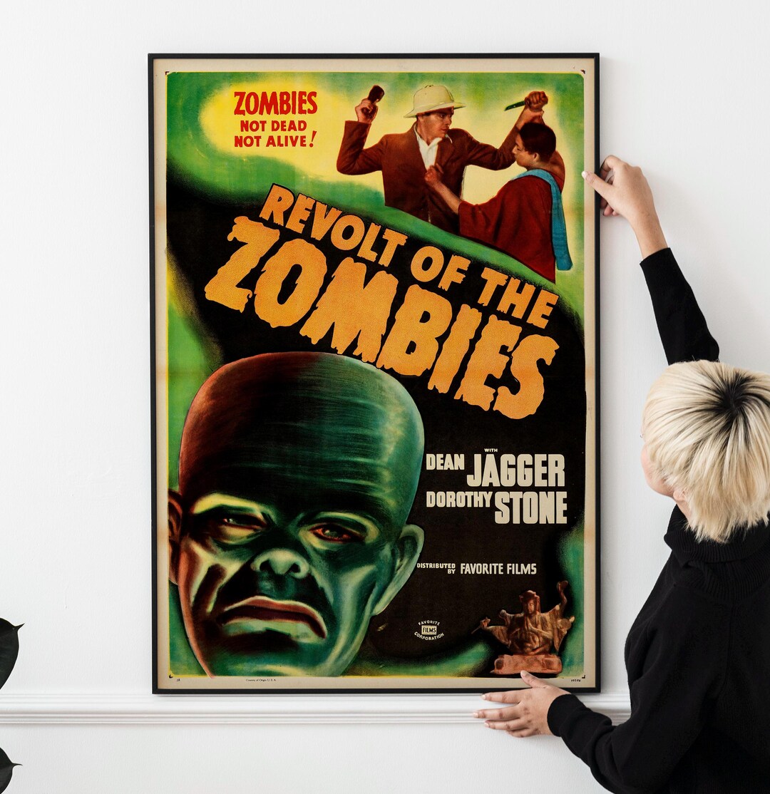 Revolt of the Zombies Poster Vintage Horror Monster Movie Retro Film ...